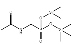 [(Acetylamino)methyl]phosphonic acid bis(trimethylsilyl) ester Structure