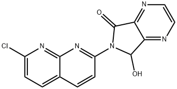 6-(7-chloro-1,8-naphthyridin-2-yl)-6,7-dihydro-7-hydroxy-5H-pyrrolo[3,4-b]pyrazin-5-one,55112-92-0,结构式