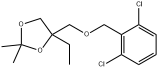 4-[[(2,6-Dichlorophenyl)methoxy]methyl]-4-ethyl-2,2-dimethyl-1,3-dioxolane 结构式