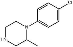 1-(p-クロロフェニル)-2-メチルピペラジン 化学構造式