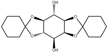 1,2:4,5-ビスシクロヘキシリデンD-MYO-イノシトール 化学構造式