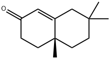 (R)-4,4a,5,6,7,8-ヘキサヒドロ-4a,7,7-トリメチルナフタレン-2(3H)-オン 化学構造式