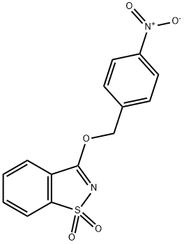 3-[(4-Nitrophenyl)methoxy]-1,2-benzisothiazole 1,1-dioxide 结构式