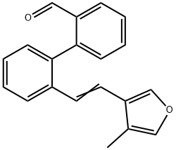 2'-[2-(4-Methyl-3-furanyl)ethenyl][1,1'-biphenyl]-2-carbaldehyde 结构式