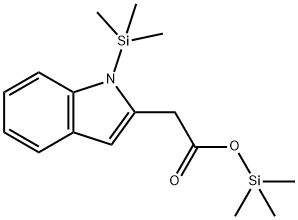 1-(トリメチルシリル)-1H-インドール-2-酢酸トリメチルシリル 化学構造式