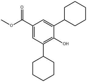 3,5-Dicyclohexyl-4-hydroxybenzoic acid methyl ester,55125-23-0,结构式