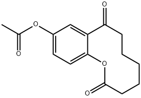 2H-1-Benzoxecin-2,8(3H)-dione, 10-(acetyloxy)-4,5,6,7-tetrahydro-,55129-60-7,结构式