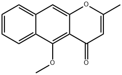 5-Methoxy-2-methyl-4H-naphtho[2,3-b]pyran-4-one 结构式