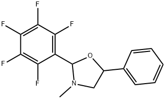 3-Methyl-2-(pentafluorophenyl)-5-phenyloxazolidine 结构式