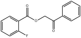 2-Fluorobenzoic acid phenacyl ester Structure