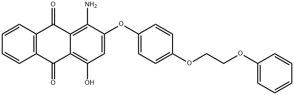 1-amino-4-hydroxy-2-[4-(2-phenoxyethoxy)phenoxy]anthraquinone Struktur