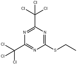 2-(Ethylthio)-4,6-bis(trichloromethyl)-1,3,5-triazine 结构式