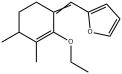 2-[(2-Ethoxy-3,4-dimethyl-2-cyclohexen-1-ylidene)methyl]furan Structure