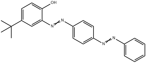 4-(tert-Butyl)-2-[[4-(phenylazo)phenyl]azo]phenol 结构式