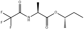 (S)-2-[(トリフルオロアセチル)アミノ]プロパン酸(S)-ブタン-2-イル 化学構造式