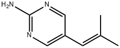 2-Pyrimidinamine, 5-(2-methyl-1-propenyl)- (9CI) 化学構造式