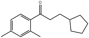 3-Cyclopentyl-1-(2,4-dimethylphenyl)-1-propanone 结构式