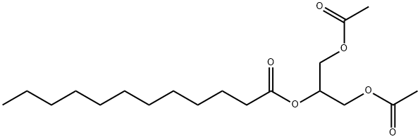 Dodecanoic acid, 2-(acetyloxy)-1-[(acetyloxy)methyl]ethyl ester Structure