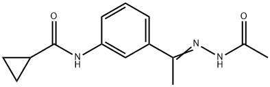 Acetic acid, [1-[3-[(cyclopropylcarbonyl)amino]phenyl]ethylidene]hydrazide 结构式