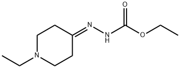 Hydrazinecarboxylic acid, (1-ethyl-4-piperidinylidene)-, ethyl ester (9CI) Structure