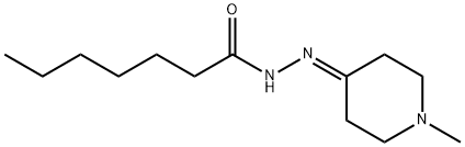 Heptanoic acid, (1-methyl-4-piperidinylidene)hydrazide (9CI) 化学構造式
