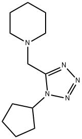 Piperidine, 1-[(1-cyclopentyl-1H-tetrazol-5-yl)methyl]- (9CI) Structure