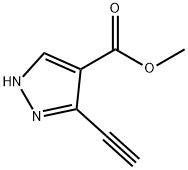 3-乙炔基-1H-吡唑-4-羧酸甲酯 结构式