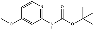4-甲氧基吡啶-2-氨甲酸叔丁酯, 551950-46-0, 结构式