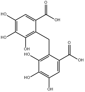 3,3',4,4',5,5'-hexahydroxy-2,2'-methylenedi(benzoic acid) 结构式