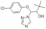 1-(4-クロロフェノキシ)-3,3-ジメチル-1-(1H-1,2,4-トリアゾール-1-イル)-2-ブタノール 化学構造式