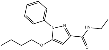 5-Butoxy-N-ethyl-1-phenyl-1H-pyrazole-3-carboxamide,55228-46-1,结构式