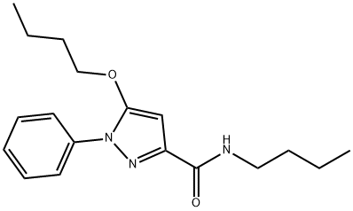 5-Butoxy-N-butyl-1-phenyl-1H-pyrazole-3-carboxamide,55228-47-2,结构式