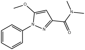 N,N-Dimethyl-5-methoxy-1-phenyl-1H-pyrazole-3-carboxamide 结构式