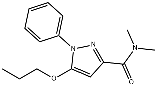 N,N-Dimethyl-1-phenyl-5-propoxy-1H-pyrazole-3-carboxamide 结构式