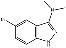 5-溴-N,N-二甲基-1H-吲唑-3-胺, 552331-32-5, 结构式