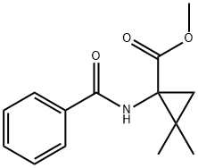 Cyclopropanecarboxylic acid, 1-(benzoylamino)-2,2-dimethyl-, methyl ester 结构式
