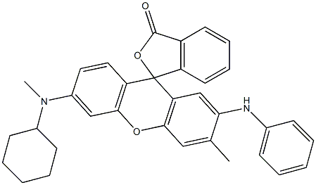 o'-anilino-6'-(cyclohexylmethylamino)-3'-methylspiro[isobenzofuran-1(3H),9'-[9H]xanthene]-3-one Structure