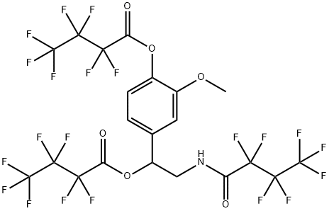 Heptafluorobutyric acid 4-[2-[(heptafluorobutyryl)amino]-1-[(heptafluorobutyryl)oxy]ethyl]-2-methoxyphenyl ester,55255-98-6,结构式
