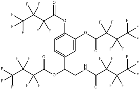 Bis(heptafluorobutyric acid)4-[2-[(heptafluorobutyryl)amino]-1-[(heptafluorobutyryl)oxy]ethyl]-1,2-phenylene ester 结构式