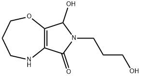 2,3,4,5,7,8-Hexahydro-8-hydroxy-7-(3-hydroxypropyl)-6H-pyrrolo[3,4-b][1,4]oxazepin-6-one 结构式