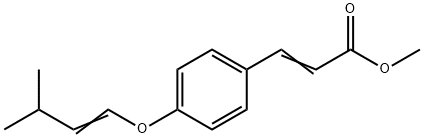 3-[4-[(3-Methyl-1-butenyl)oxy]phenyl]propenoic acid methyl ester,55256-10-5,结构式
