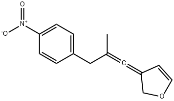 2,3-Dihydro-3-[2-methyl-3-(4-nitrophenyl)-1-propenylidene]furan,55256-12-7,结构式