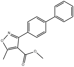 4-Isoxazolecarboxylicacid,3-[1,1-biphenyl]-4-yl-5-methyl-,methylester(9CI) Struktur