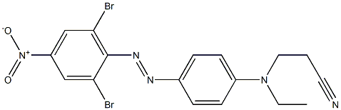 3-[[4-[(2,6-dibromo-4-nitrophenyl)azo]phenyl]ethylamino]propiononitrile Struktur