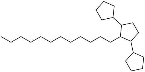2'-ドデシル-1,1':3',1''-テルシクロペンタン 化学構造式