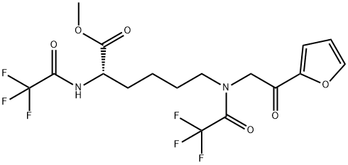 N6-[2-(2-Furanyl)-2-oxoethyl]-N2,N6-bis(trifluoroacetyl)-L-lysine methyl ester Structure