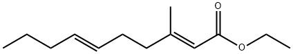(2E,6E)-3-Methyl-2,6-decadienoic acid ethyl ester,55283-33-5,结构式