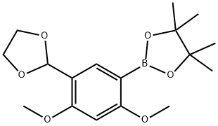 2-(5-[1,3]DIOXOLAN-2-YL-2,4-DIMETHOXY-PHENYL)-BORONIC ACID PINACOL ESTER Structure