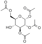 1,2,3,6-テトラ-O-アセチル-Α-D-グルコピラノース 化学構造式