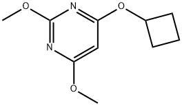 Pyrimidine, 4-(cyclobutyloxy)-2,6-dimethoxy- (9CI) Structure